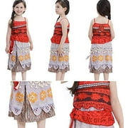 Jurebecia Princess Dress for Girls Adventure Outfit Costume Two-Pieces Crop Top Skirt Set Halloween Christmas Cosplay Clothes Age 8(7-8Years)