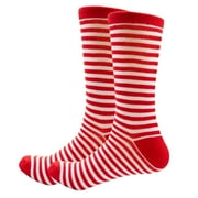 Jacob Alexander Men's Merry Christmas Candy Cane Red White Stripe Socks