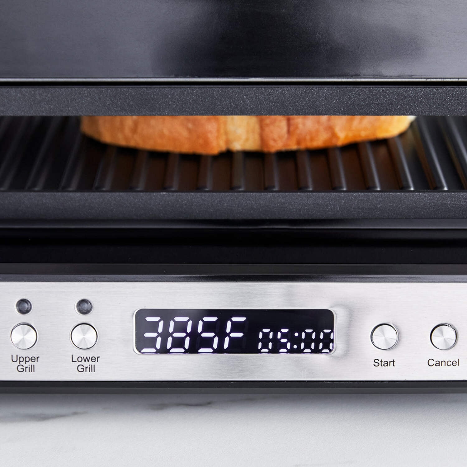 GreenPan Ceramic Nonstick 7-in-1 Grill, Griddle & Waffle Maker | Stainless Steel