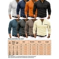 thumbnail image 2 of Gomelly Mens Pullover Long Sleeve Polo Shirt Athletic Tops Men Casual Work T-Shirt Arm Zips Tee Camel L, 2 of 2