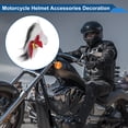 thumbnail image 3 of Accesorios para Casco de Motocicleta Decoración Orejas de Gato Triangulares con Lazo Rojo para Cascos de Motocicleta Bicicleta Esquí Negro Blanco Pegatina de Peluche 2 Juegos, 3 of 6