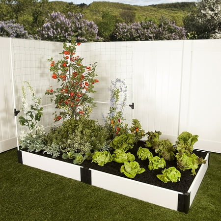 Frame It All White Composite Raised Garden Bed Kit With Veggie - Frame It All White Composite Raised Garden Bed Kit Frame It All White Composite Raised Garden Bed Kit With Veggie - Frame It All White Composite Raised Garden Bed Kit