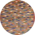thumbnail image 1 of Ahgly Company Indoor Round Contemporary Brown Southwestern Area Rugs, 3' Round, 1 of 6