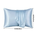 thumbnail image 3 of RFUGUG Set of 2 Luxury Silk Pillowcases - Premium 20*26in Satin Smoothness for Unmatched Comfort, Hypoallergenic, Easy Care, Elegant Addition to Your Bedding - Queen Size, Machine Washable, 3 of 6