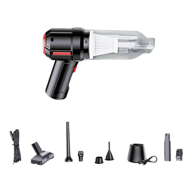 Mini Aspirateur à Main Sans Fil Rechargeable Forte Aspiration Détachable Noir Amélioré