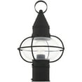 thumbnail image 5 of 1 Light Black Outdoor Post Lantern Pendant Lighting Fixture with Clear Glass Shade backed with Hand Crafted Solid Brass material for patio, front porch, entryway and more, 5 of 5