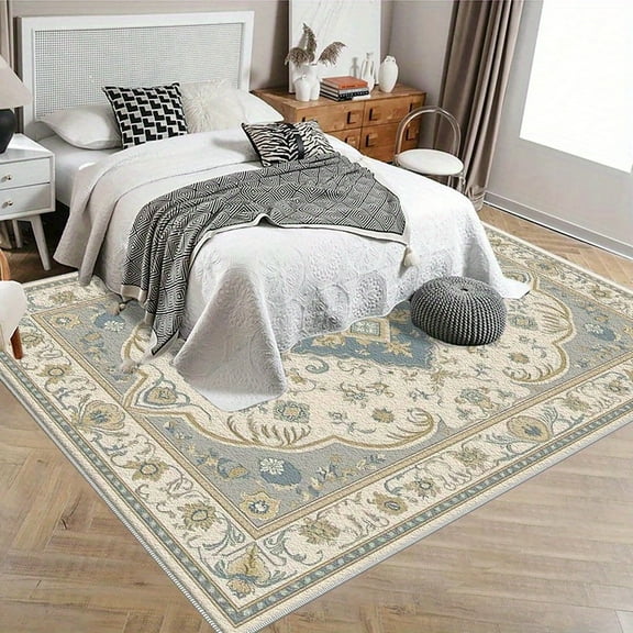 5.3'x7.5' queen size rug for under bed rug design rug for under desk southwestern area rug thick carpet pad