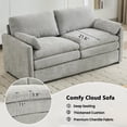 thumbnail image 2 of Jopath 68.1" Cozy Loveseat Sofa, Oversized Comfy Cloud Sofa with Double Cushion Loveseat Sofa Plush Cushion Sofa Couch for Living Room Bedroom Apartment Light Grey, 2 of 9