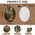 thumbnail image 3 of Canvas Wall Art Green Forest Nature Landscape Sunlight Pine Trees Natural Wood Frame Oval Framed Canvas Prints Vintage Wall Hanging Decor for Home Decorations 8.6"x11.4", 3 of 7