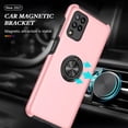 thumbnail image 4 of JTCASES for Samsung Galaxy A22 5G Case, Car Mount Bracket 2-layer Hybird Shockproof PC TPU Anti-fall Slim Fit Lightweight Magnetic Cover for Samsung Galaxy A22 5G（6.6" 2021) - Rosegold, 4 of 7