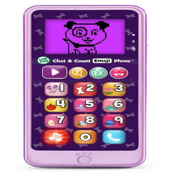 LeapFrog Chat and Count Emoji Phone, Creative Role-Playing Toy, Violet