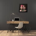 thumbnail image 3 of Maclean, Leah 20x20 Black Modern Framed Museum Art Print Titled - Rose and Peony Dark Duet, 3 of 4