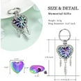 thumbnail image 2 of Dream Catcher Urn Keychain for Ashes Angel Wing Cremation Urn Pendant Necklace Hollow Dream Catcher Urn Keychain Keepsake Memorial Lockets, 2 of 7