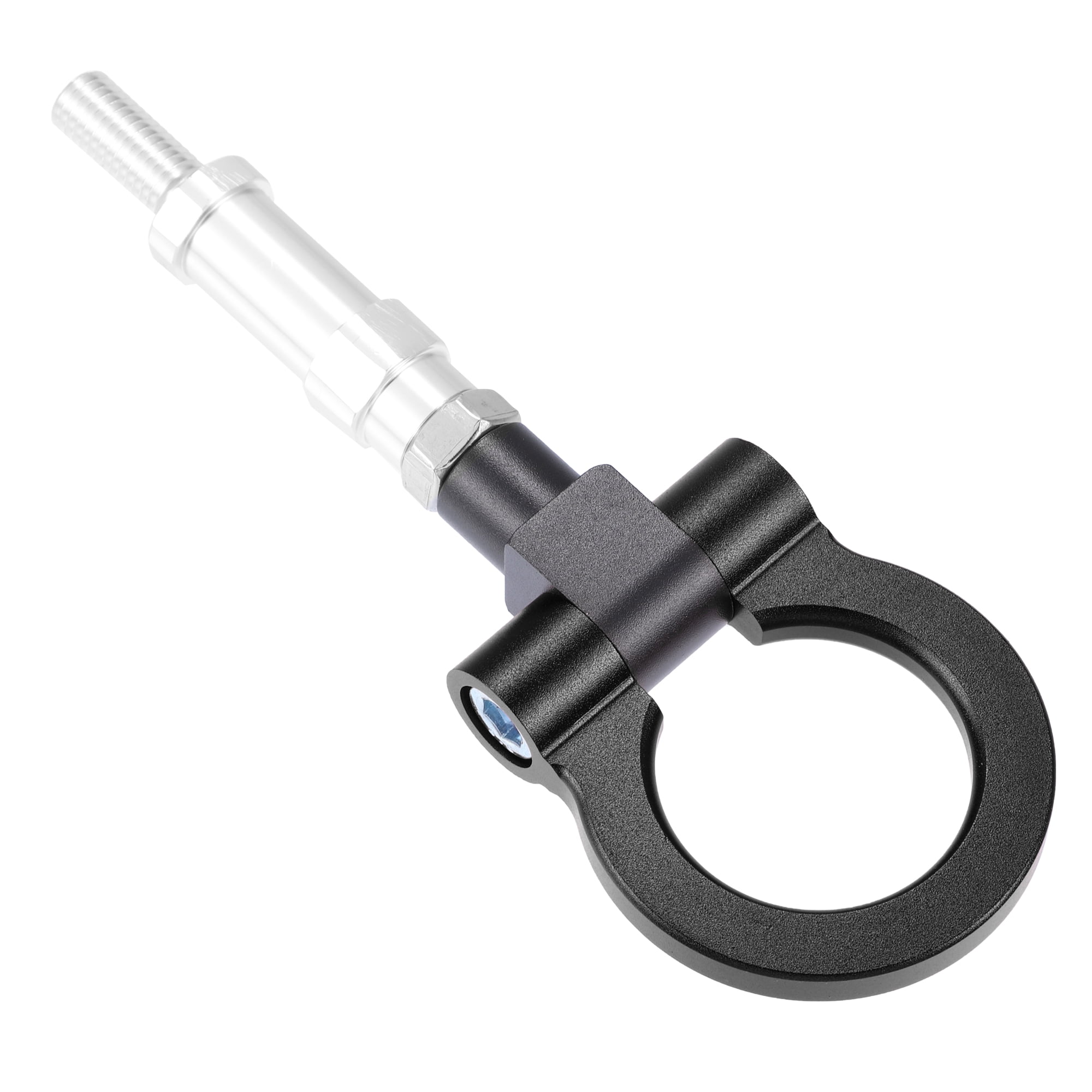 Unique Bargains Black Circle Front Rear Bumper Trailer Ring Eye Towing