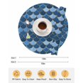 thumbnail image 6 of 15 Inch Round Placemats Set of 4, Blue Fish Scale Non Slip Heat Insulation PP Table Mats, Modern Geometric Ombre Abstract Moroccan Washable Place Mats for Kitchen Dining Party Table Decor, 6 of 7
