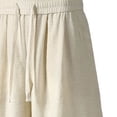 thumbnail image 4 of hotojiny Men's 2 Piece Shorts Set Oversized Button down Shirt and Wide Leg Shorts Casual Clothing Plus Size Matching Outfits(White,X-Large), 4 of 6