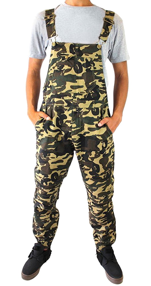 Cathedral Men's Overalls Dungaree Bib Pocket Front Jogger Pant Slim Fit