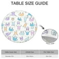 thumbnail image 6 of Waterproof 52 inch round tablecloth with adorable sloth print, elastic drawstring and outdoor-safe, 6 of 7