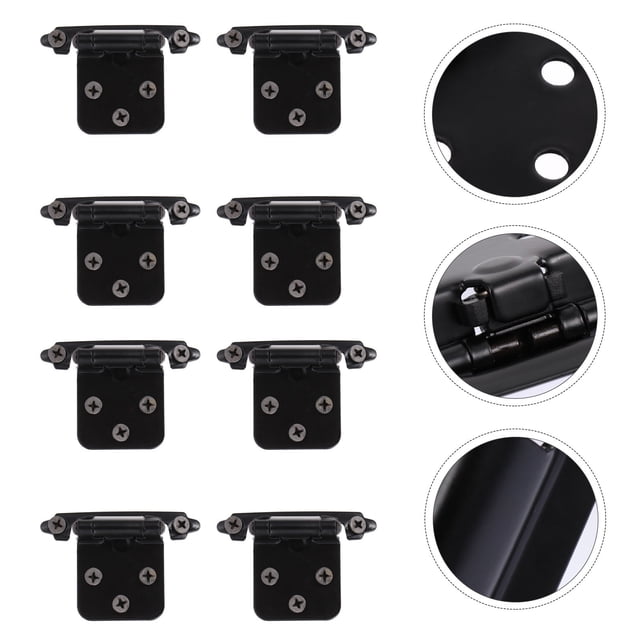 HORIALENCE 8Pcs Cold-rolled Steel Plate Hidden Hinges Furniture Hardware Door Hinge 2.75 x 1.89 x 0.79 Inch