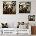 thumbnail image 4 of Designart "Silhouetted Baroque Yaks" Yaks Floater Framed Canvas Wall Art, 4 of 5