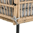thumbnail image 4 of Dextrus Patio Furniture Wicker Outdoor Loveseat, All-Weather Rattan Conversation for Backyard, Balcony and Deck with Soft Cushions (Gray+Beige), 4 of 6