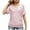 Pink, variant on gakvbuo Plus Size T Shirts For Women Summer Tops 2023 Short Sleeve Business Casual Cutout Tunic Tops Ruffle Sleeve Top Blouse Solid Boat Neck V Neck Dolman Top With Side Shirring