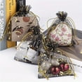 thumbnail image 2 of iMucci 30pcs Black Moon and Star Printed Drawstring Organza Bags 3.5x4.7 Inches Small Gift Bags for Candy Jewelry Party Favors Cosmetics and Festive Celebrations, 2 of 6