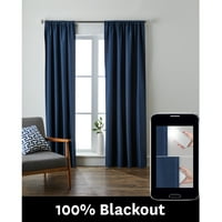 Better Homes and Gardens Ultimate Light Blocker 100 Percent Blackout Julius Window Curtain Panel