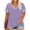 Purple1, variant on Jalioing Fashion Plus Size Shirts for Women Sparkly Short Sleeve V Neck Tee Shirt Summer Casual Loose Color Block Tops