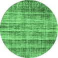 thumbnail image 1 of Ahgly Company Indoor Round Abstract Emerald Green Contemporary Area Rugs, 7' Round, 1 of 4