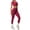 D7/Red, variant on Afdoent Workout Sets For Women Solid Color Breathable Yoga Workout Running Gym Fitness Short Sleeve High Waisted Leggings 2 Piece Outfit Fashion Clothes