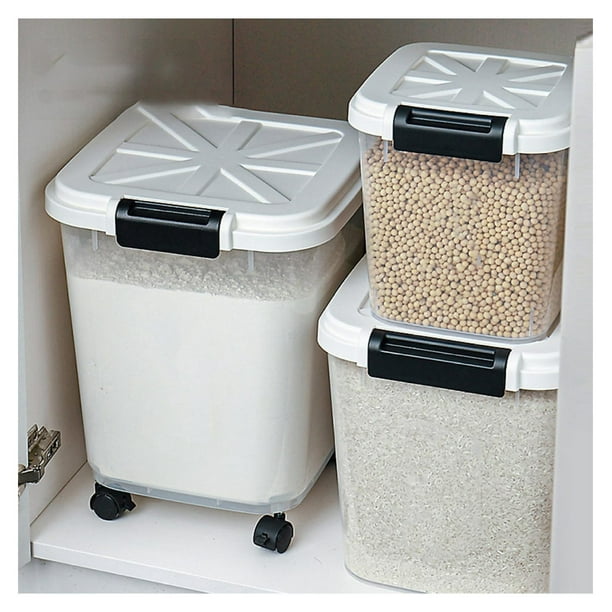 Q-store 　20kg ZRQarq 20 LB Rice Storage Container with Measuring Cup, BPA