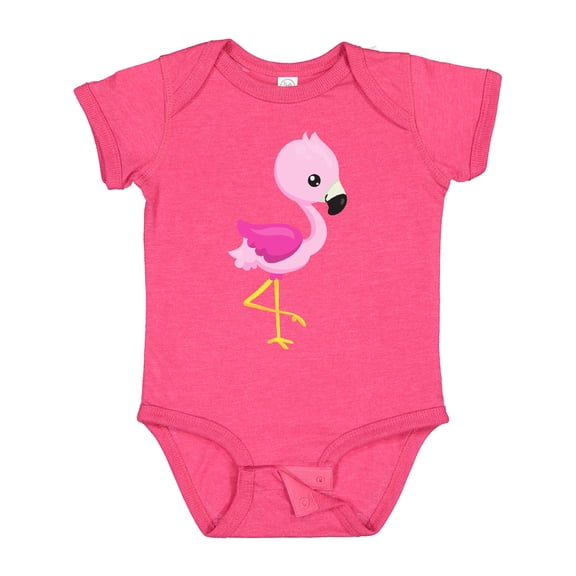 Inktastic Cute Flamingo, Baby Flamingo, Pink Flamingo Girls Baby Bodysuit