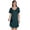 Dark Teal Blue, variant on Inkmeso Plain Swing Dress Knee Length Cotton Jersey Basic Dress w/ Patch Pocket