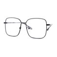 thumbnail image 3 of Womens Metal Rim Butterfly 100% Blue Light Flitering Computer Glasses All Black, 3 of 4