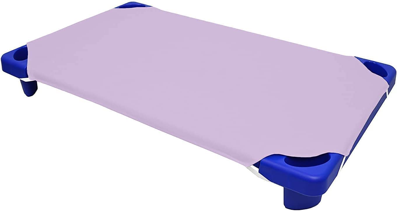 Daycare Cot Sheets for Preschool Cot Beds 100 Egyptian Cotton Elastic Sheets for Toddler 300 Thread Count Children s Naptime Cot Sheet for Mats Lavender Solid 22 W x 54 L