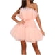 thumbnail image 2 of Vestido de tul para mujer Vestido corto sin mangas Vestido de fiesta sin tirantes de princesa de malla sólida_y-Pink-38 Bolígrafo Bolígrafo Bolígrafo de papelería, 2 of 4