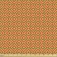 thumbnail image 2 of Geometric Fabric by the Yard, Illustration of Repeating Squares Simple Monochrome Style Rhombus, Decorative Upholstery Fabric for Chairs & Home Accents, Peach and Burnt Sienna by Ambesonne, 2 of 5