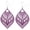 Purple, variant on Large Peacock Dangles Hypoallergenic Earrings for Sensitive Ears Made with Plastic Posts