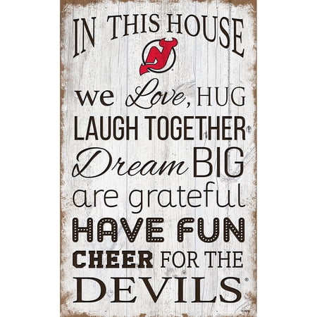New Jersey Devils 11 x 19 Team In This House Sign