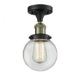 thumbnail image 1 of Innovations 1-LT LED Beacon 6" Semi-Flush Mount - Black Antique Brass - 517-1CH-BAB-G202-6-LED, 1 of 1