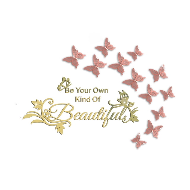 Leutsin Acrylic Hollow Butterfly DIY Mirror Wall Sticker Home Decoration