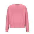 thumbnail image 3 of safuny Men's Loose Shirts Big&Tall Fashion Long Sleeve Tops Workout Casual Sports Crew Neck Sweatshirts Solid Color Pullover Pink L, 3 of 5