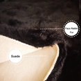 thumbnail image 2 of Ultra Soft Faux Rabbit Fur Rug - Machine Washable Area Rugs for Bedroom, Fluffy Rugs for Living Room, No-Shedding Carpet Sheepskin Runner Rugs Black 2 x 8 Feet, 2 of 6