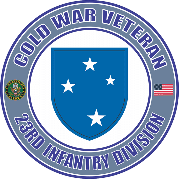 3.8 Inch U.S. Army Cold War 23rd Infantry Division Veteran Decal Sticker