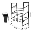 thumbnail image 2 of Black Flower Display Stands with 12 Buckets, 3 Layers Flower Stand with Wheels, Moving Plant Stand Flower Cart Shelf for Indoor Outdoor Patio Garden, Florists, Living Room, 2 of 14