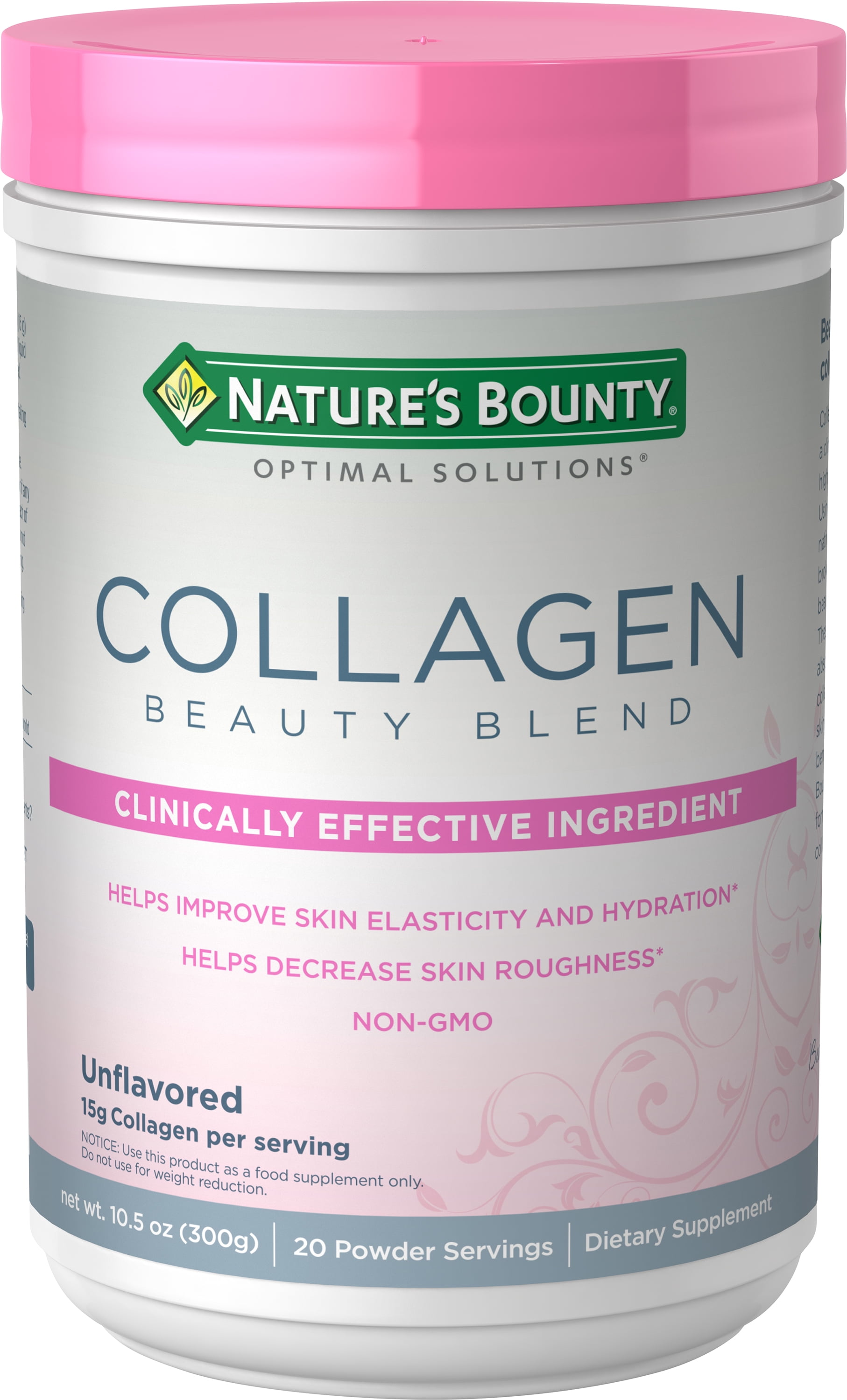 Nature's BountyÂ® Collagen Beauty Blend, Unflavored Powder, 15g Collagen, 20 servings - Walmart 