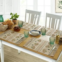 Home Bargains Plus French Country Wheat and Olives Set of 4 Fabric Placemats