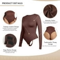 thumbnail image 3 of MANIFIQUE Tummy Control Thong Bodysuit Long Sleeve Shapewear for Women 2024 Shirt Tops, 3 of 4
