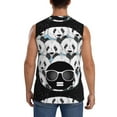 thumbnail image 4 of Kdxio Black Head Woman with Panda Hair for Men's Muscle T-shirt,Sleeveless for Workout Running Athletic Gym Lounge Casual, 4 of 7